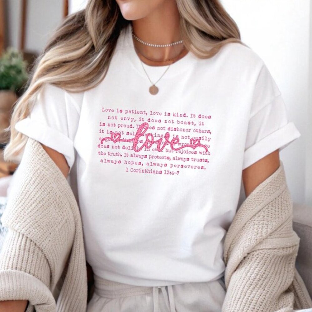 Valentine Love Tshirt, Valentine Day Shirt, Christian Valentine Gift - Picture 1 of 4